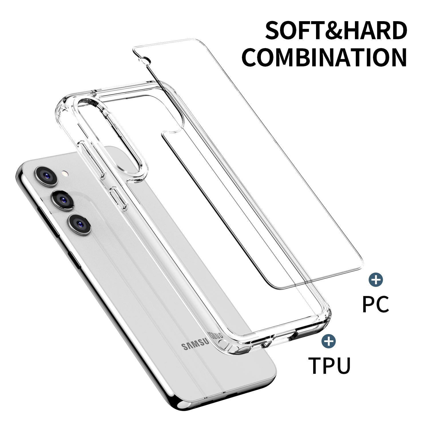 IPAKY Diamond Series for Samsung Galaxy S23 High Transparency Drop-proof PC TPU Cover Phone Protective Case IPAKY Diamond Series for Samsung Galaxy S23 High Transparency Drop-proof PC TPU Cover Phone Protective Case